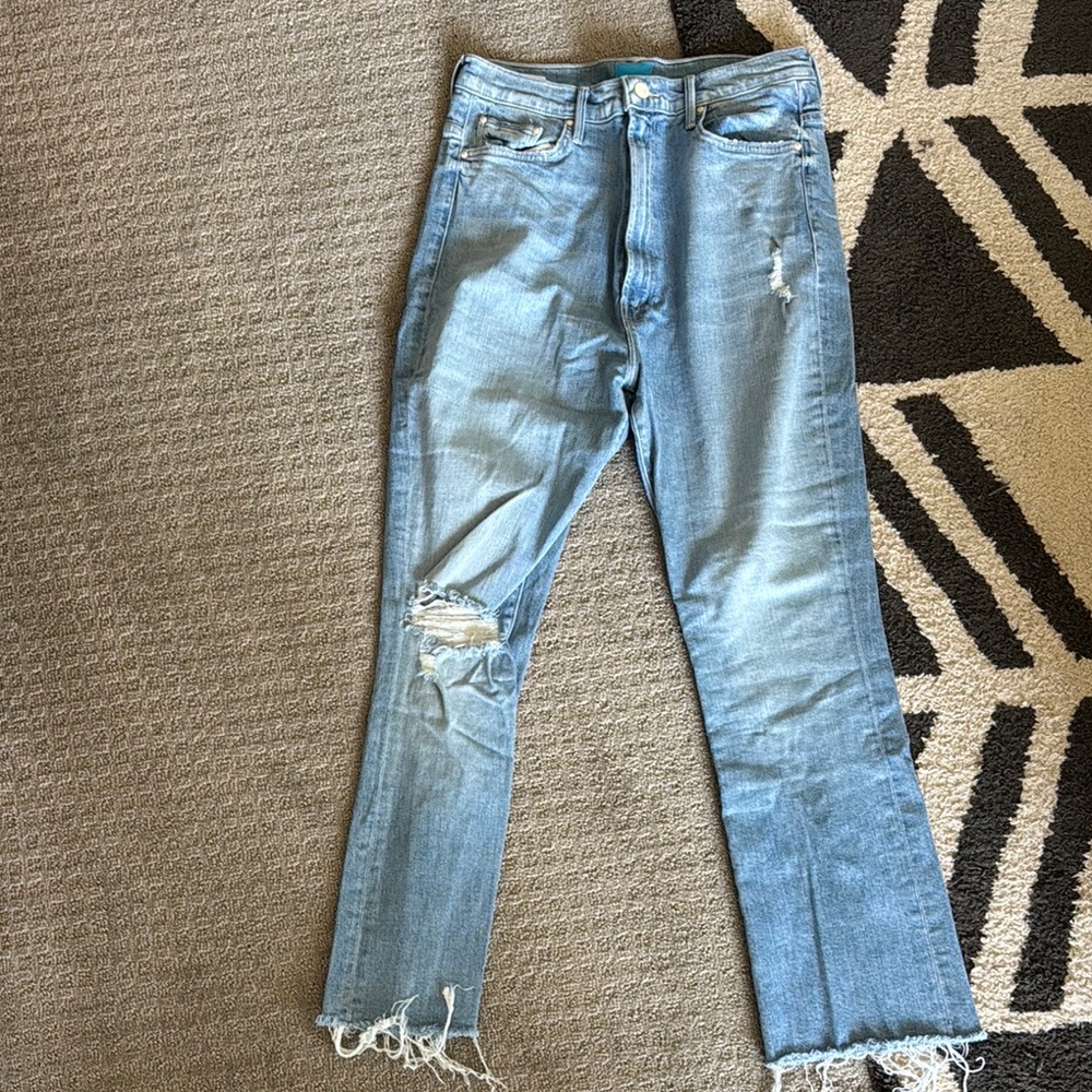 MOTHER || The Tippy Top Insider Ankle Fray in Sippin' Sweet Tea